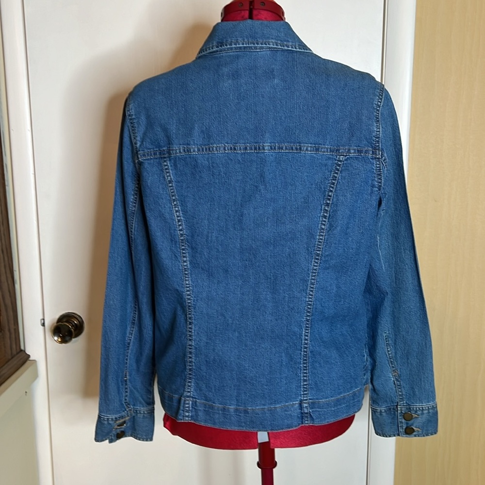 Women’s Croft and Barrow Jean Jacket SZ L - Picture 3 of 9